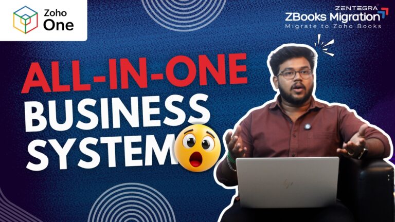 Zoho One all-in-one business system explained by Zentegra showing how Zoho One connects business applications into one unified platform