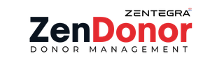 ZenDonor donor management software banner by Zentegra for tracking donations and fundraising